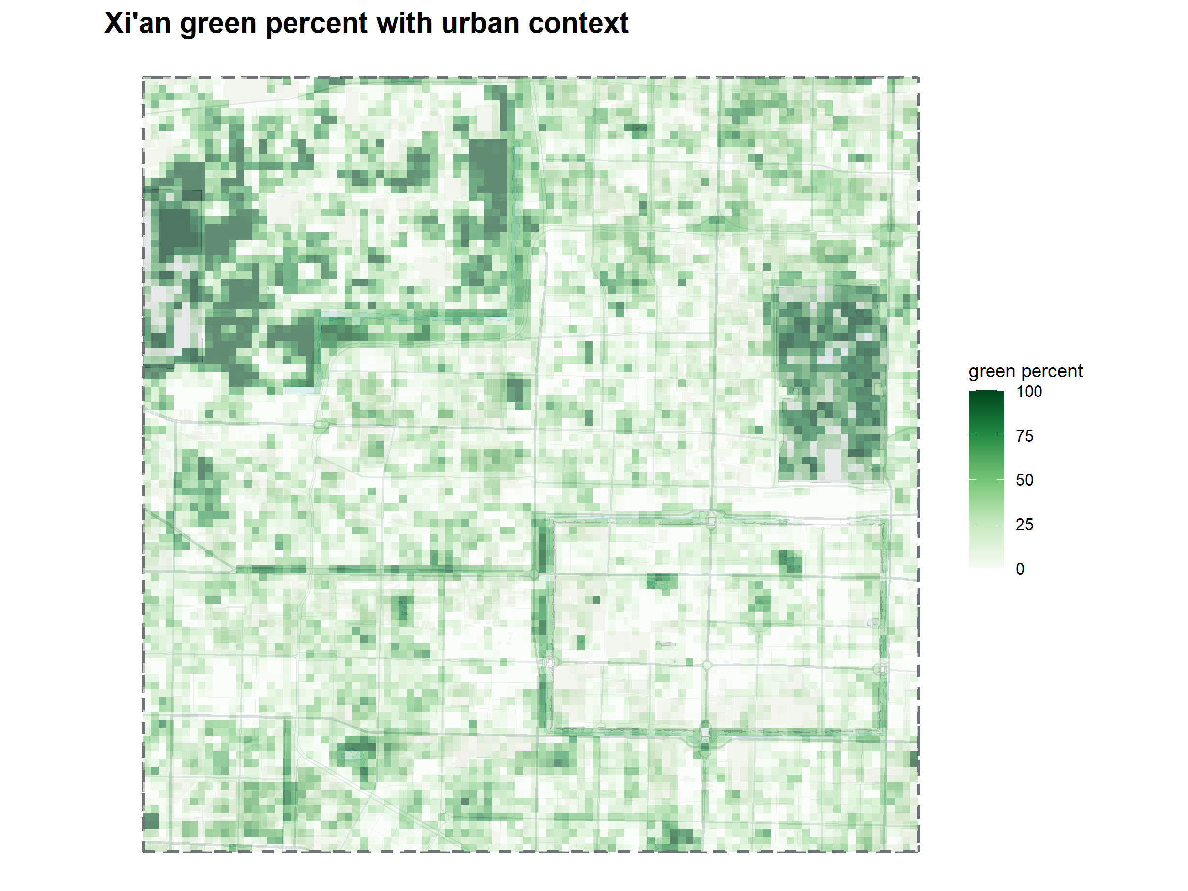 Xi’an green percentage.